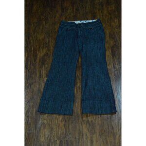 Boom Boom Wide Leg Trouser Jeans Women's Juniors Size 11 Dark Wash Button READ